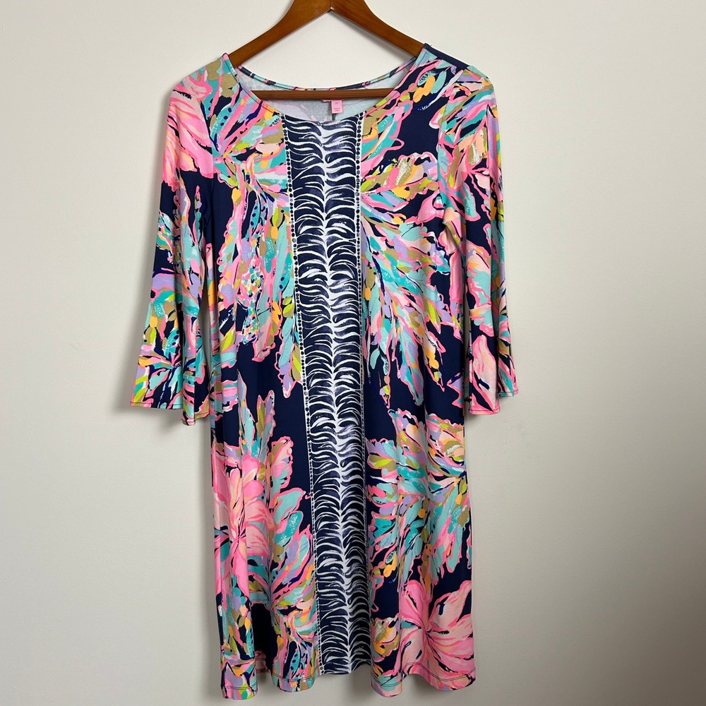 Lilly‎ Pulitzer Ophelia Swing Dress Bright Navy Al Fresco Size M